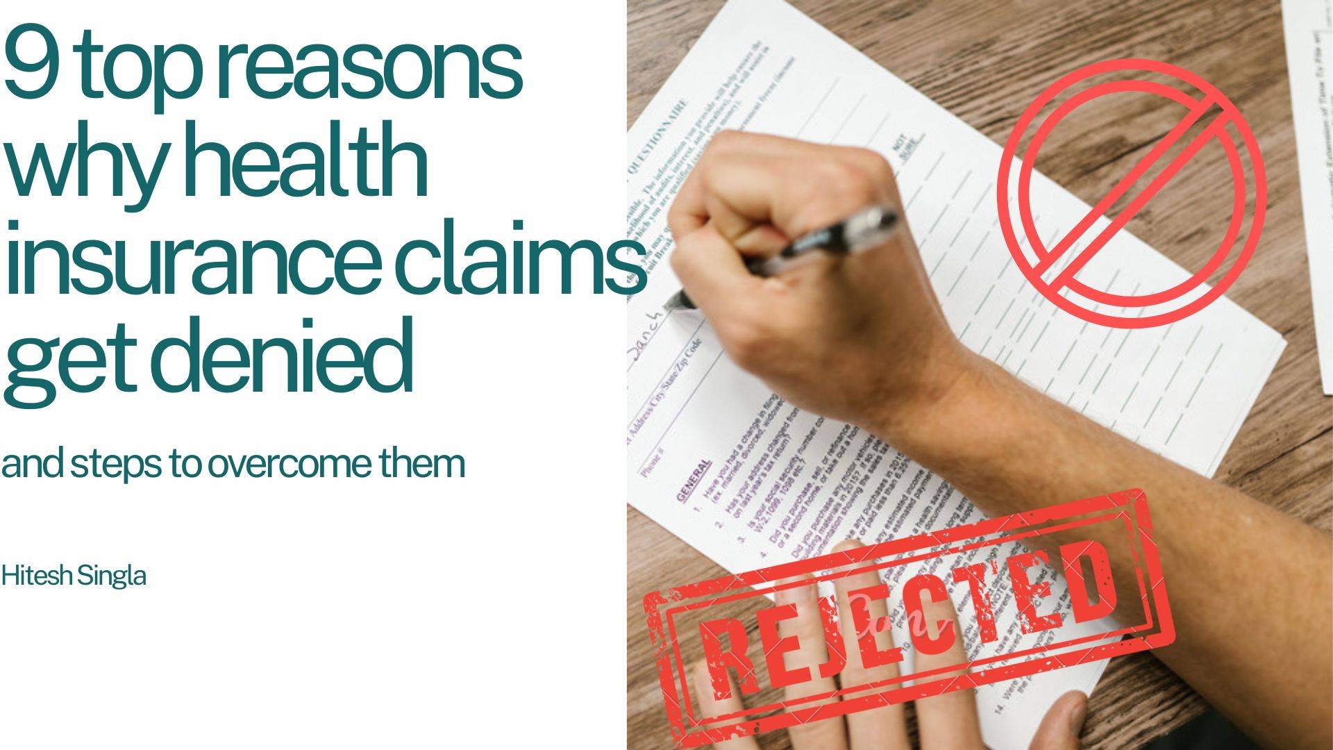 9 Top reasons for Health Insurance claim rejection